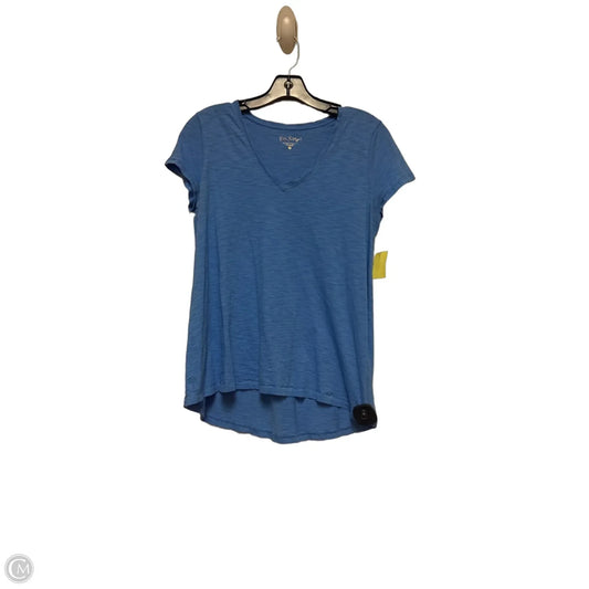 Top Short Sleeve Designer By Lilly Pulitzer In Blue, Size: S