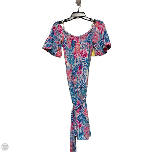 Romper Designer By Lilly Pulitzer In Floral Print, Size: S