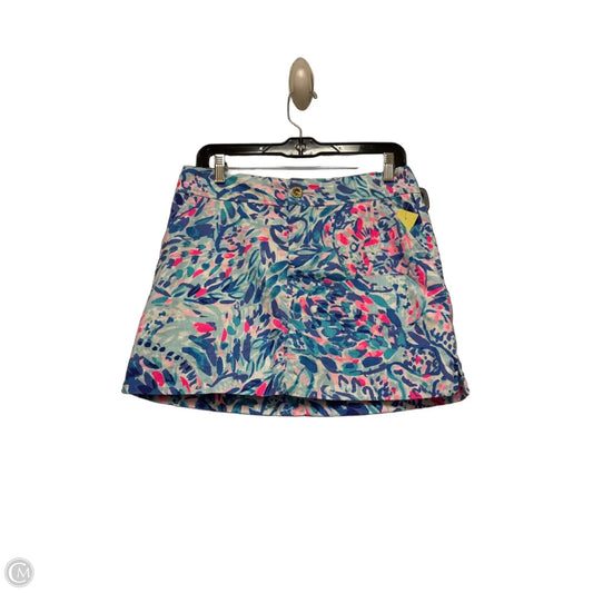 Skort Designer By Lilly Pulitzer In Blue & Pink, Size: 4