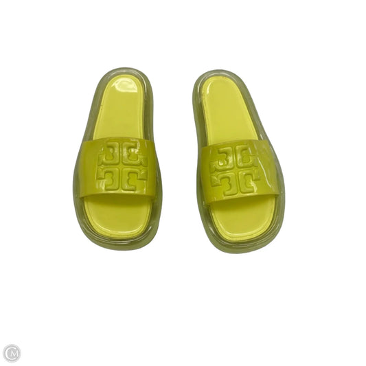Sandals Designer By Tory Burch In Chartreuse, Size: 6
