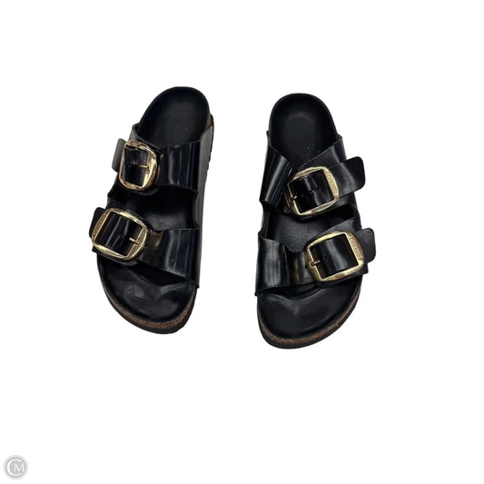 Sandals Flats By Birkenstock In Black, Size: 8
