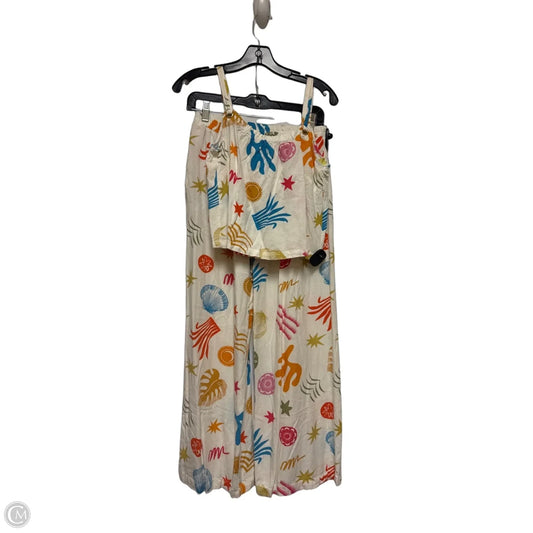 Pants Set 2pc By Rose And Olive In Blue & Cream, Size: 4