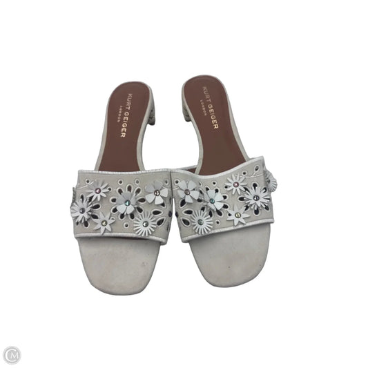Sandals Heels Block By Kurt Geiger London In Tan, Size: 11
