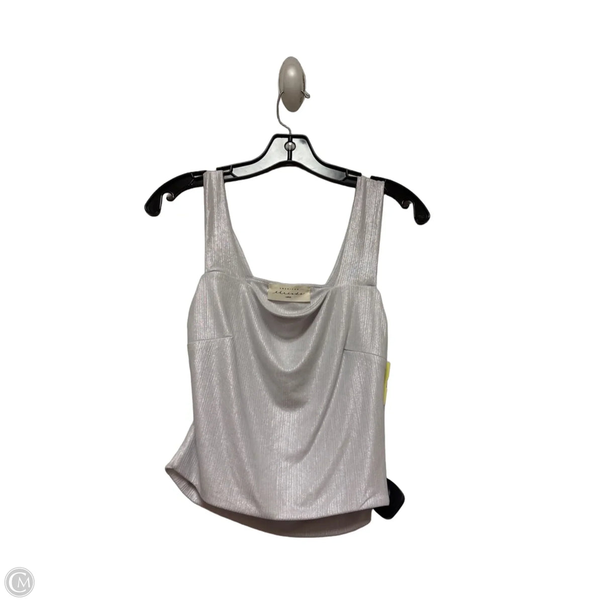 Top Sleeveless By American Threads In Silver, Size: L