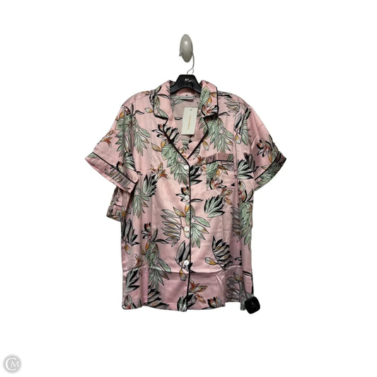 Pajamas 2pc By Clothes Mentor In Green & Pink, Size: L