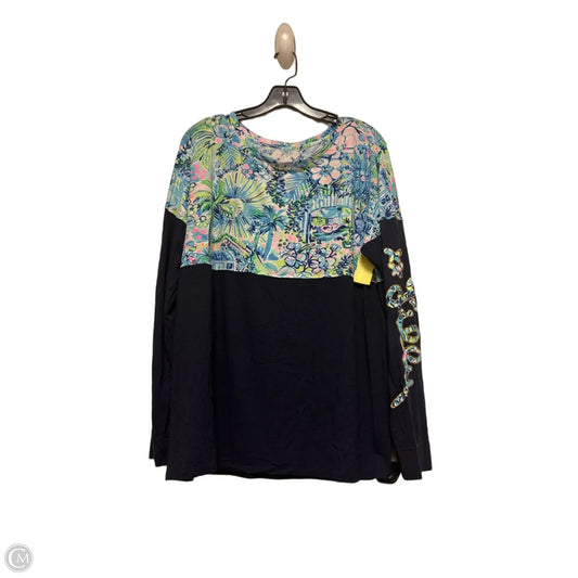 Top Long Sleeve Designer By Lilly Pulitzer In Blue, Size: L