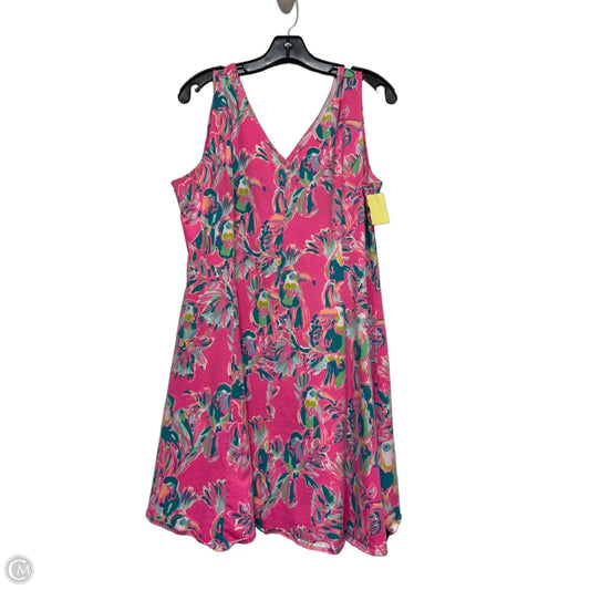 Dress Designer By Lilly Pulitzer In Green & Pink, Size: Xl