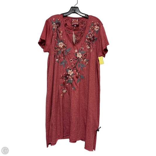 Dress Designer By Johnny Was In Red, Size: Xl