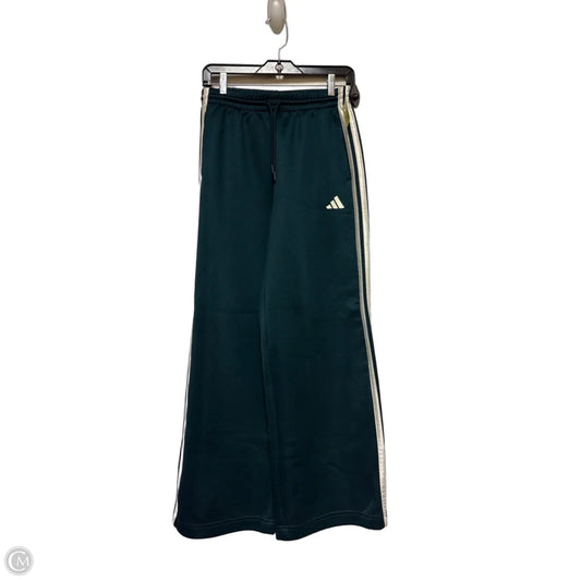 Athletic Pants By Adidas In Green & White, Size: S
