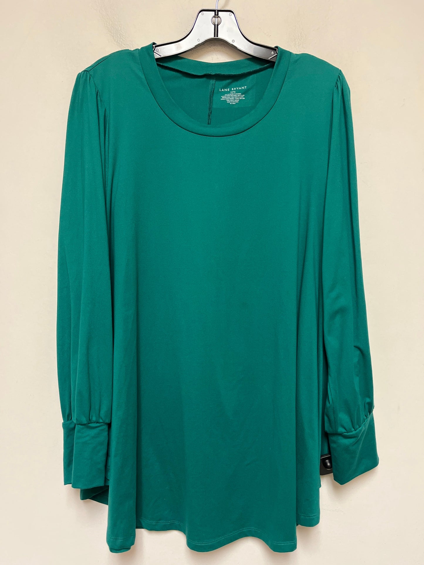 Top Long Sleeve Basic By Lane Bryant In Green, Size: Xl