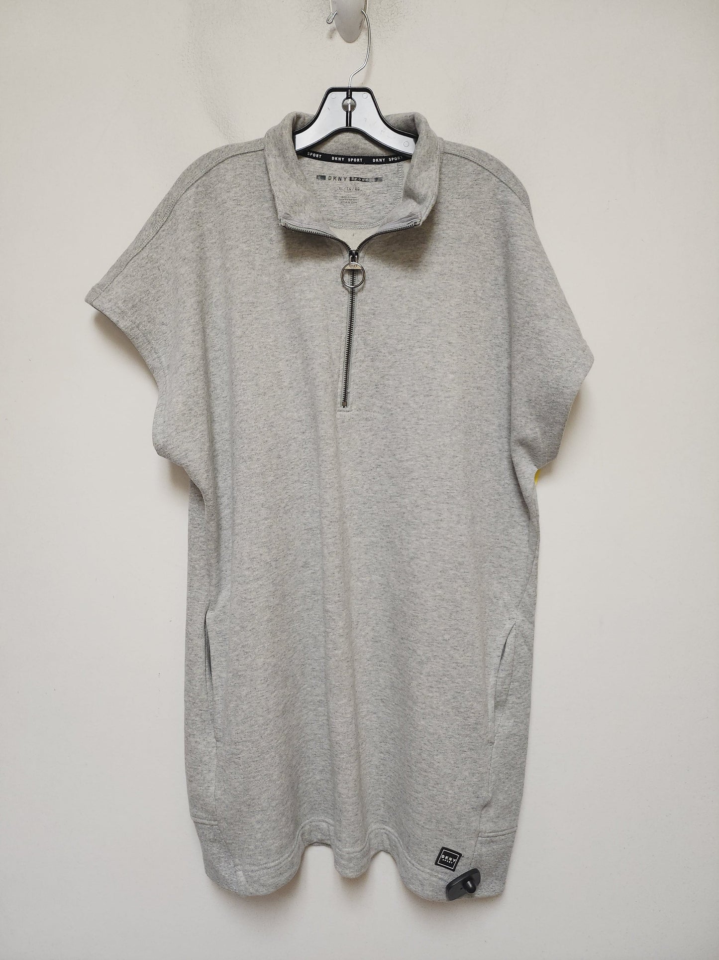 Athletic Dress By Dkny In Grey, Size: Xl