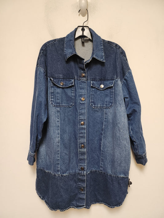 Jacket Denim By Divided In Blue Denim, Size: S