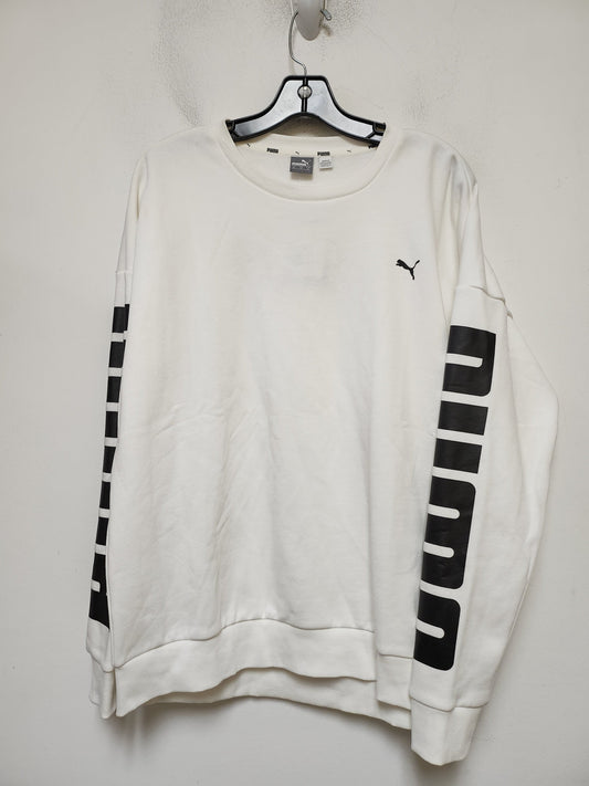 Athletic Sweatshirt Crewneck By Puma In White, Size: Xl