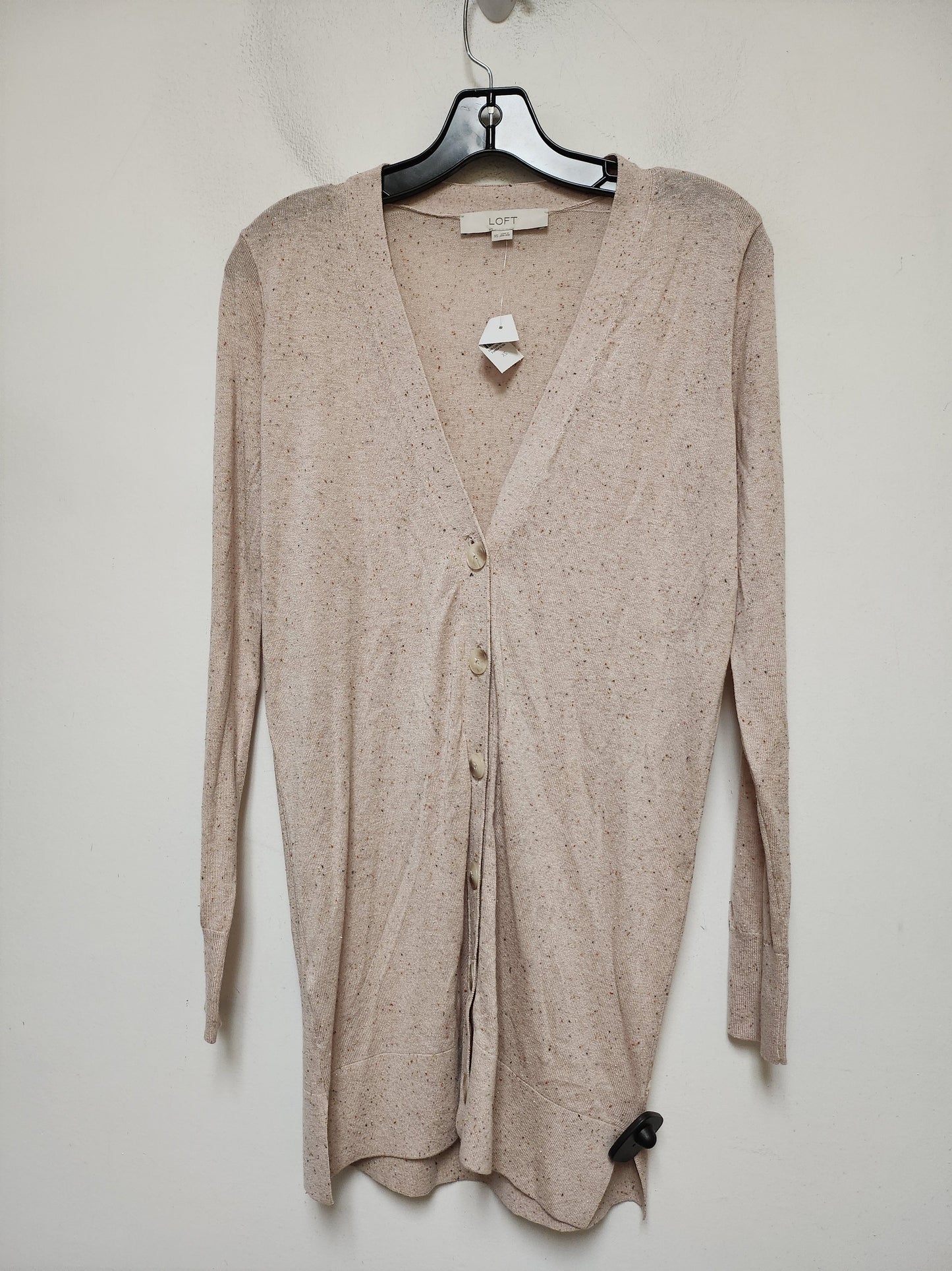 Sweater Cardigan By Loft In Tan, Size: Xs