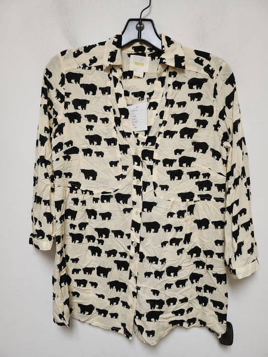 Top Short Sleeve By Maeve In Black & Tan, Size: Xs