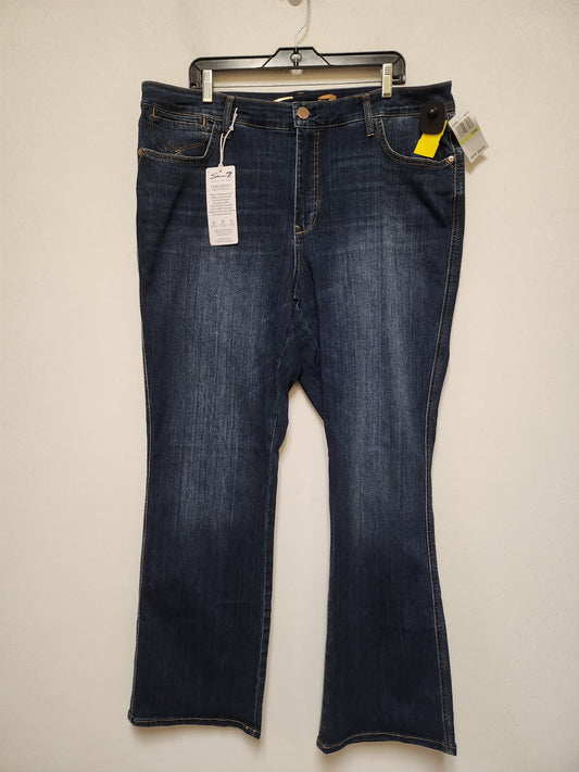 Jeans Boot Cut By Seven 7 In Blue Denim, Size: 18