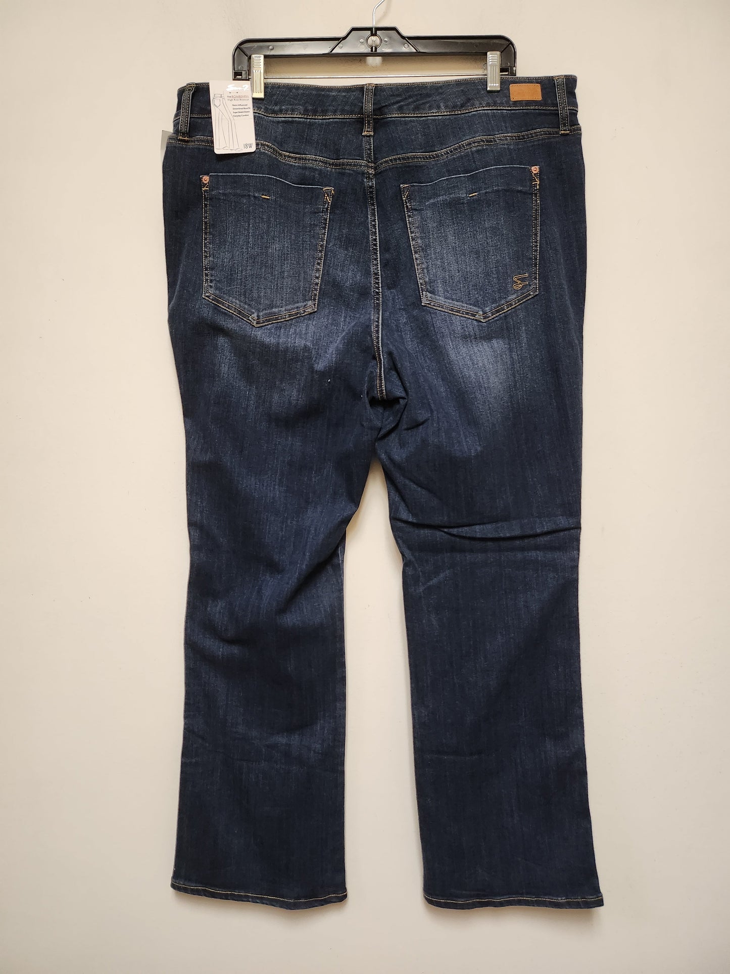 Jeans Boot Cut By Seven 7 In Blue Denim, Size: 18