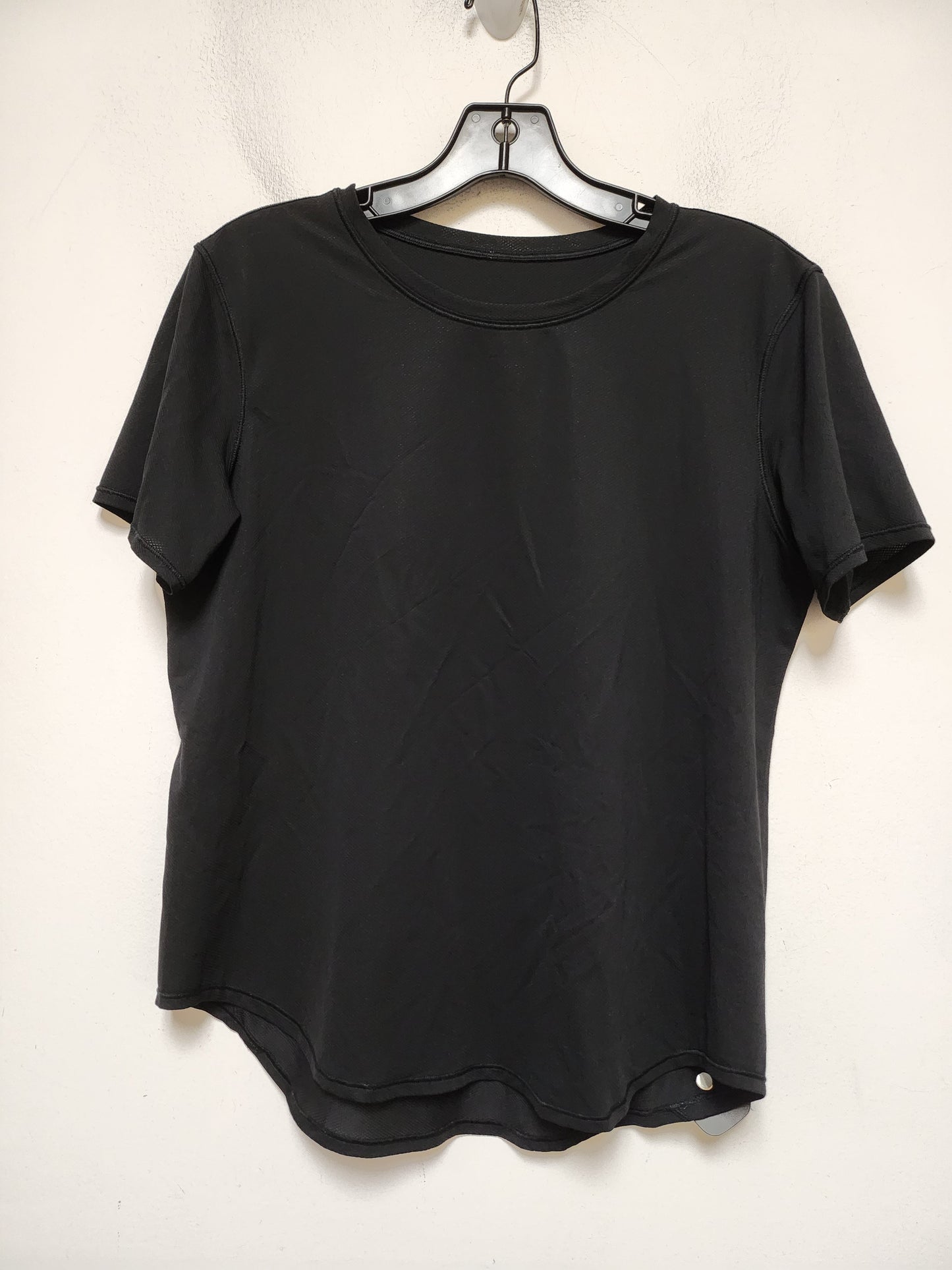 Athletic Top Short Sleeve By Lululemon In Black, Size: S