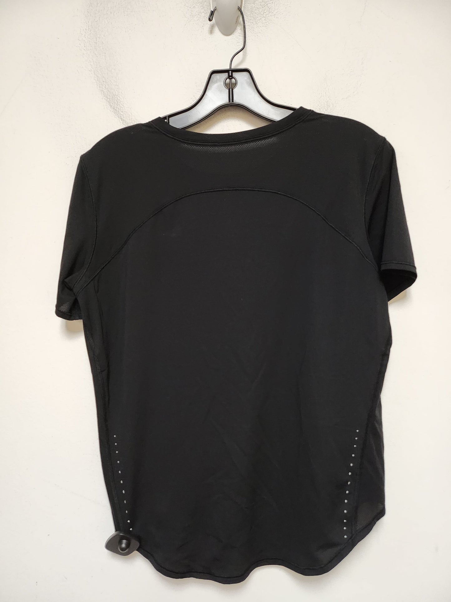 Athletic Top Short Sleeve By Lululemon In Black, Size: S