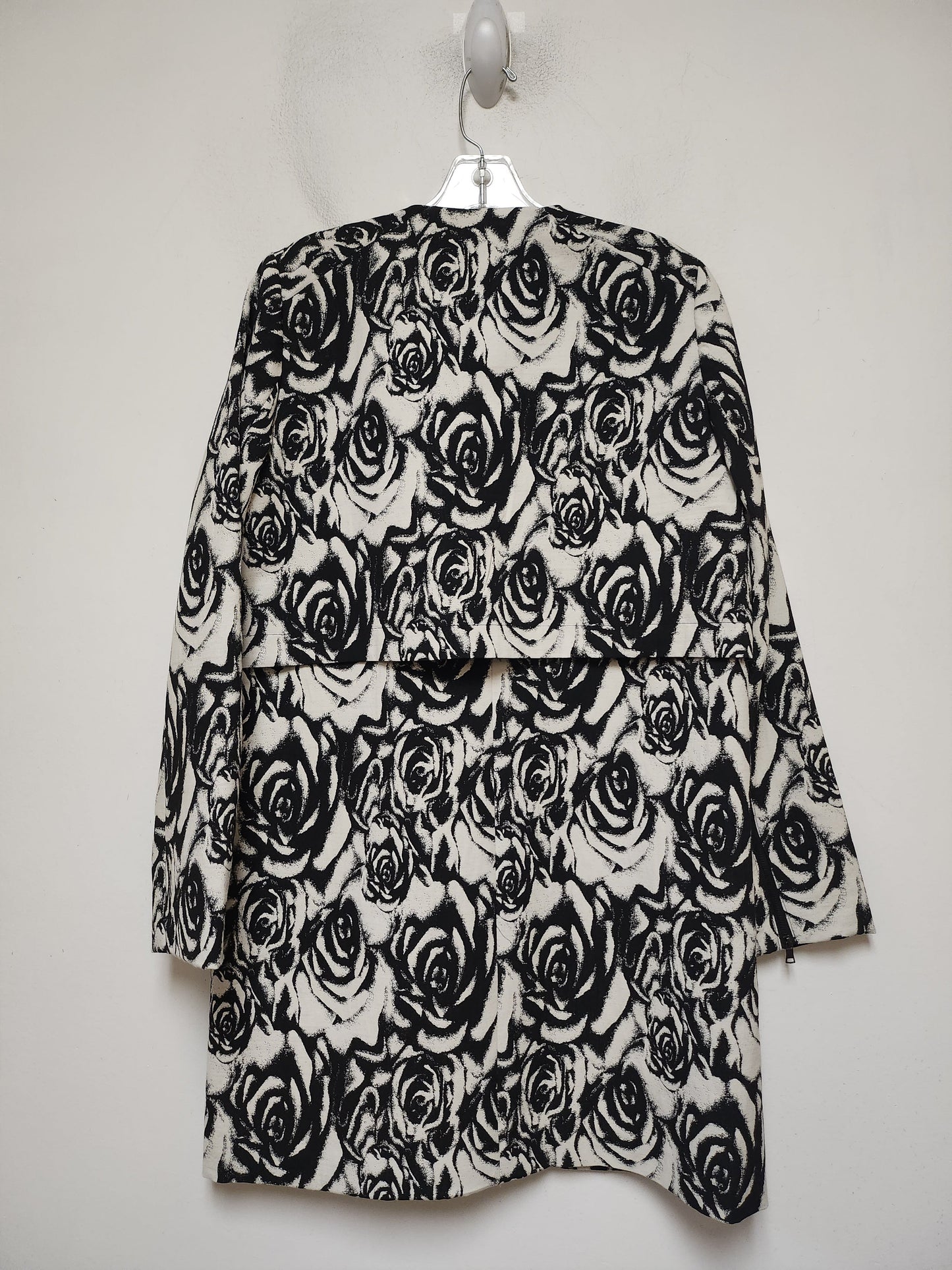 Coat Peacoat By Adrianna Papell In Black & White, Size: S