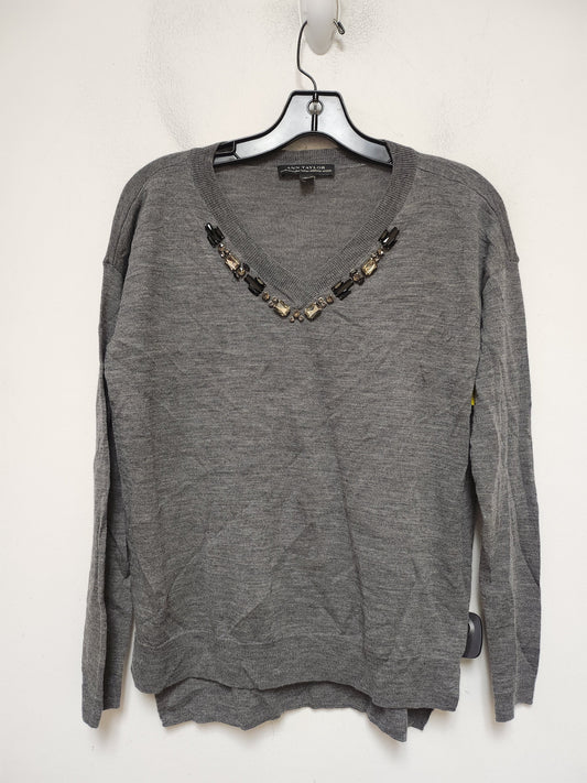 Top Long Sleeve By Ann Taylor In Grey, Size: Xs