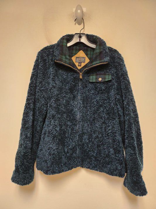 Jacket Faux Fur & Sherpa By Pendleton In Teal, Size: M