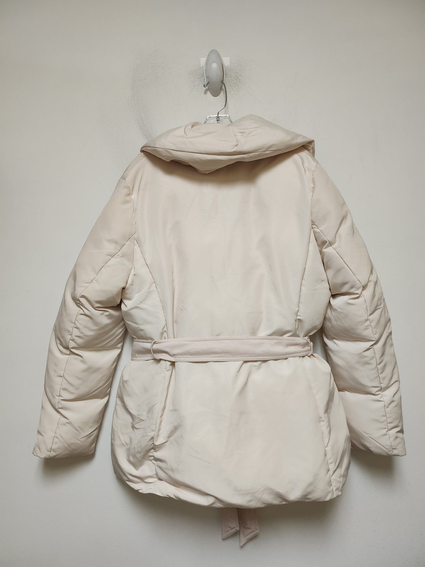 Coat Puffer & Quilted By Express In Cream, Size: L