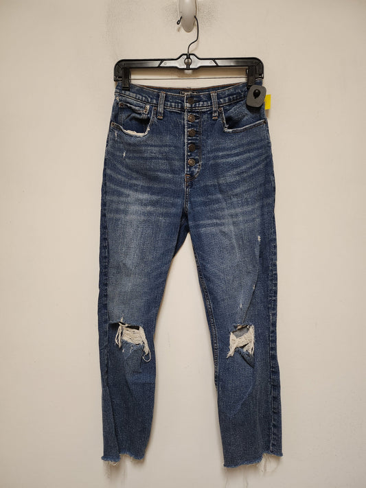 Jeans Straight By Abercrombie And Fitch In Blue Denim, Size: M