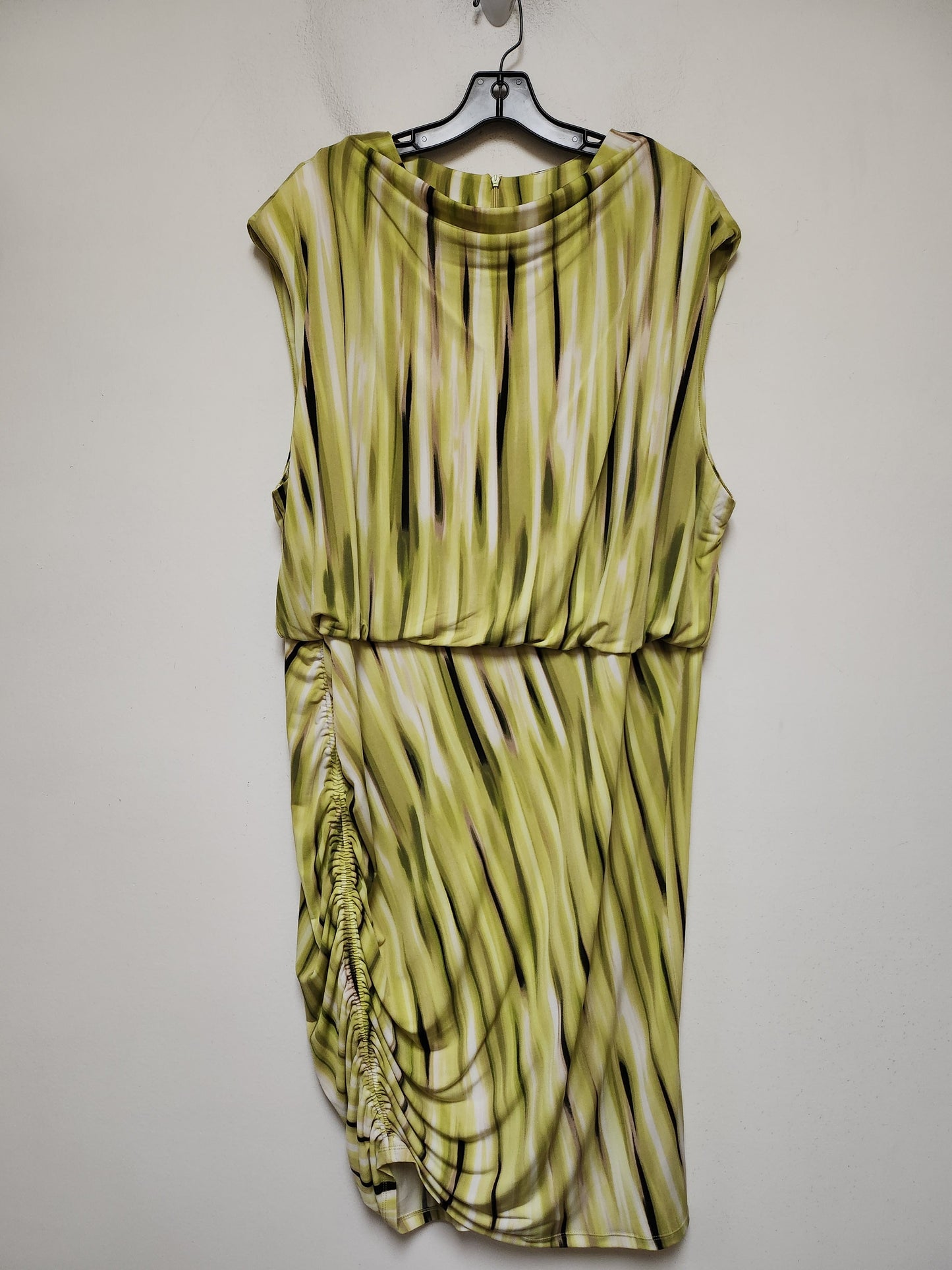 Dress Casual Midi By Calvin Klein In Green, Size: 3x