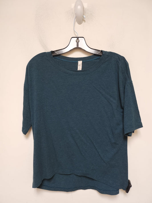 Athletic Top Short Sleeve By Lululemon In Teal, Size: 6