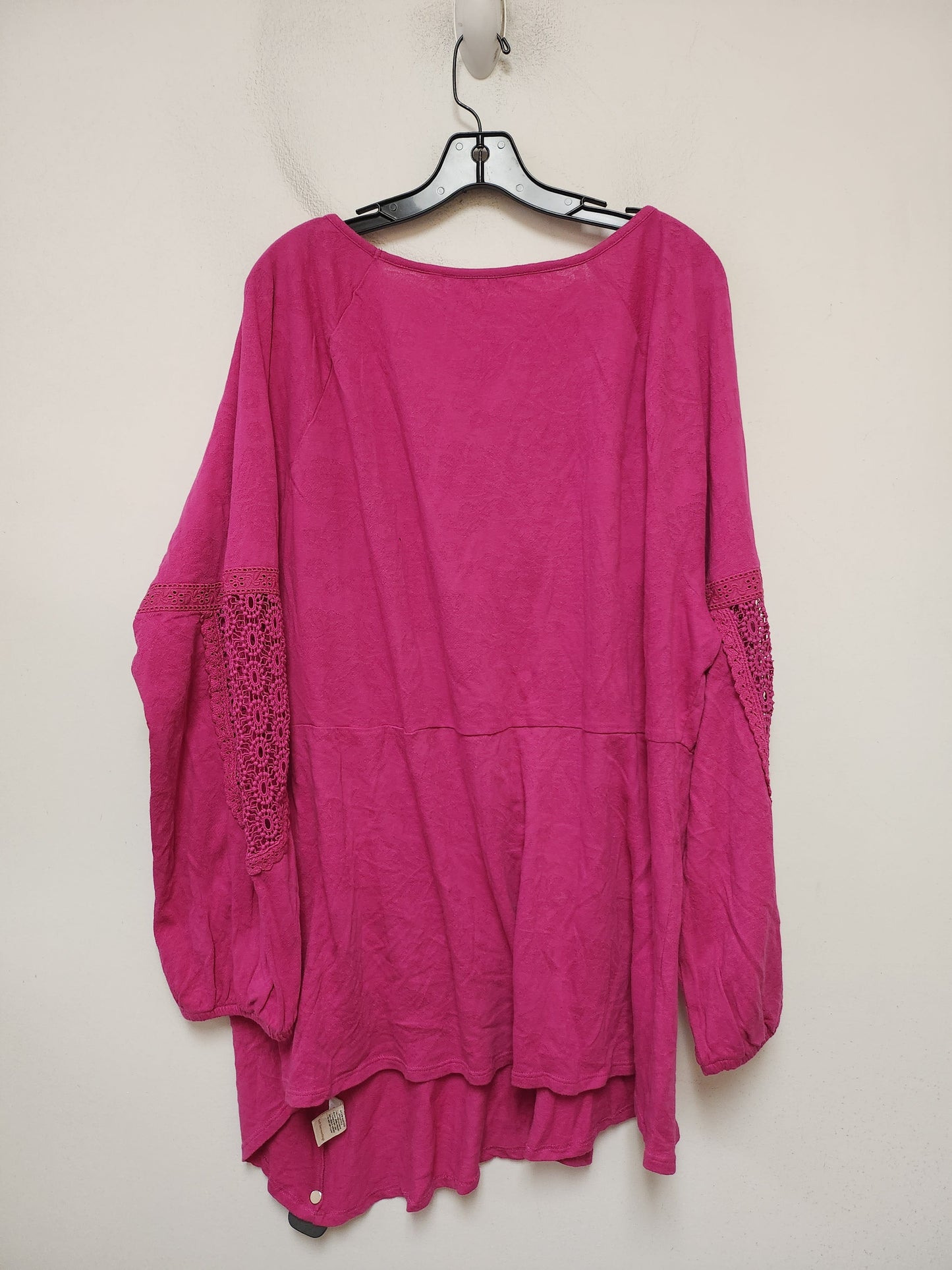 Top Long Sleeve By Soft Surroundings In Pink, Size: 2x