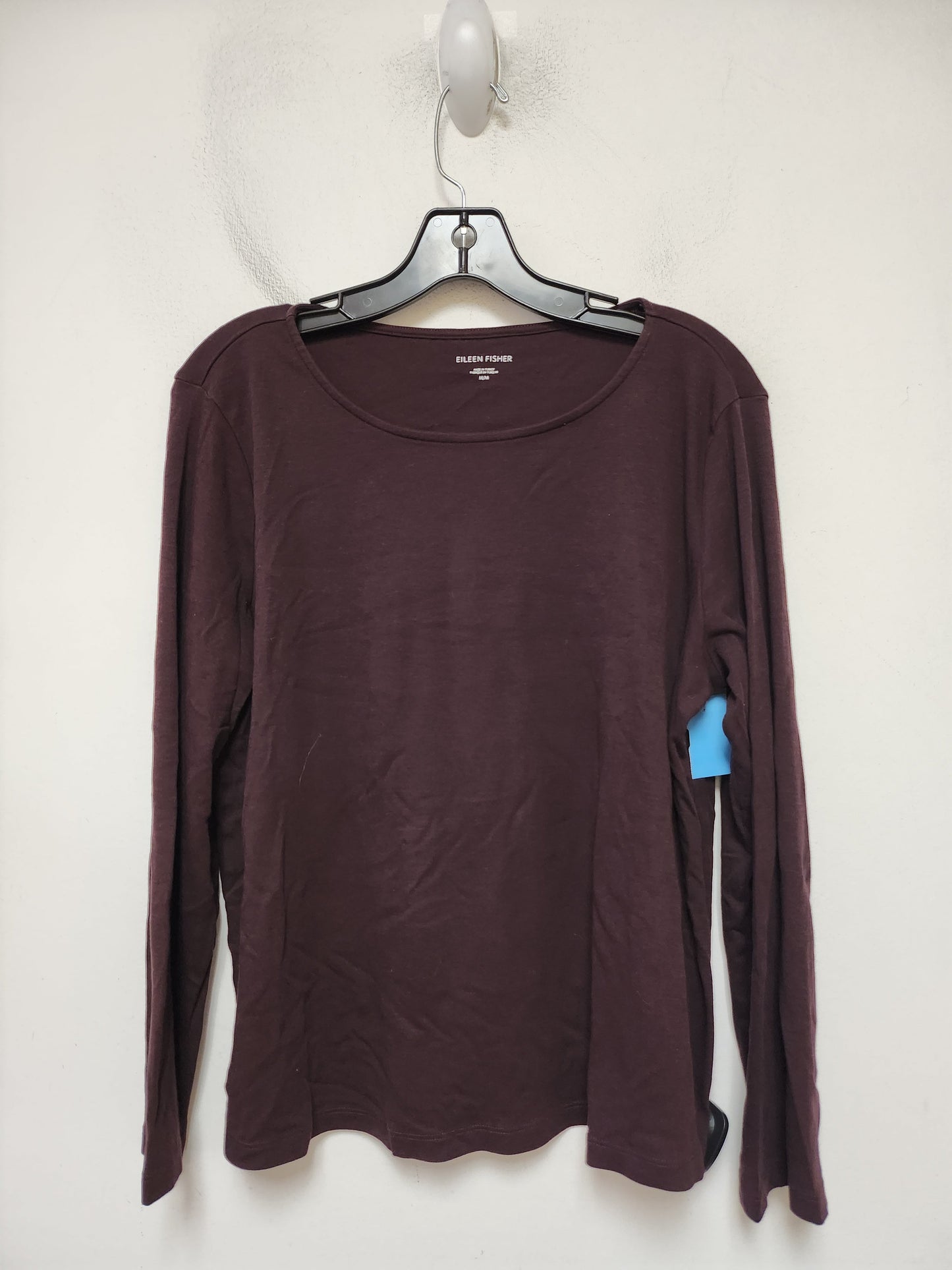 Top Long Sleeve Basic By Eileen Fisher In Maroon, Size: M