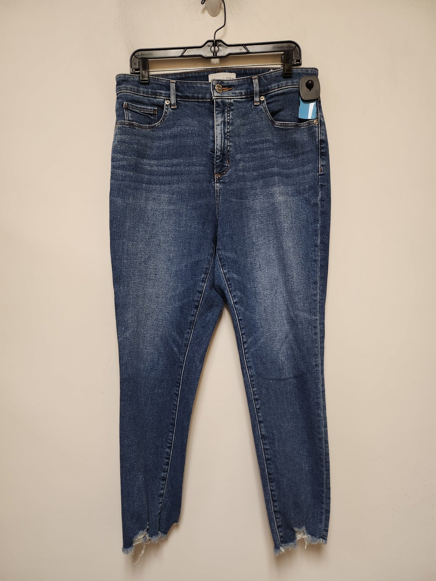 Jeans Straight By Loft In Blue Denim, Size: 10