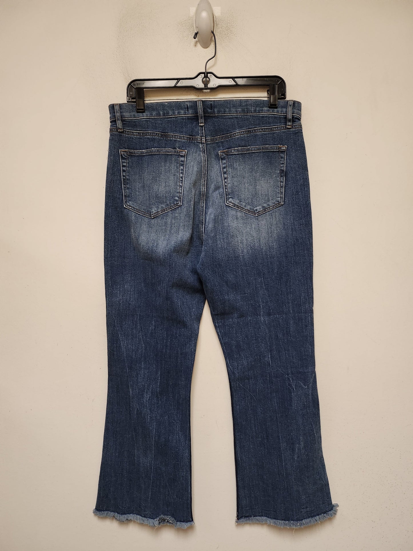 Jeans Flared By Loft In Blue Denim, Size: 10