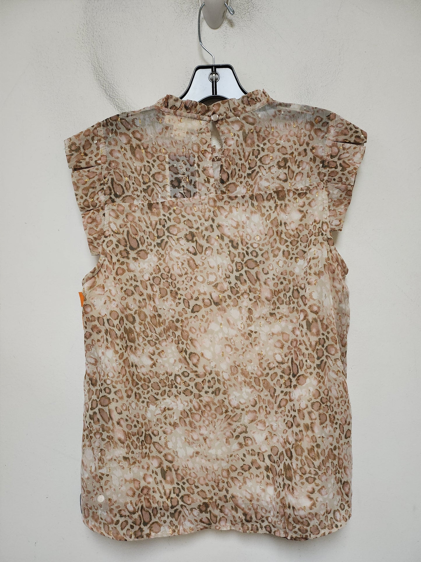 Top Short Sleeve By Monteau In Leopard Print, Size: L