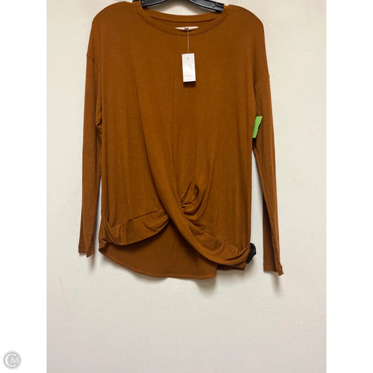 Top Long Sleeve Basic By Lou And Grey In Brown, Size: Xs