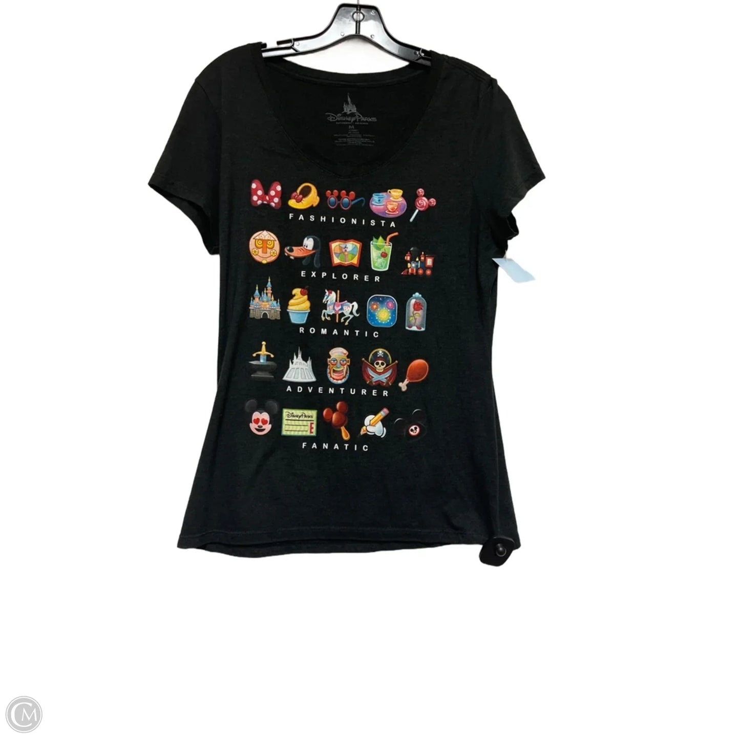 Top Short Sleeve By Disney In Grey, Size: M