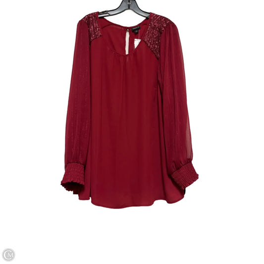 Top Long Sleeve By Torrid In Red, Size: Xl