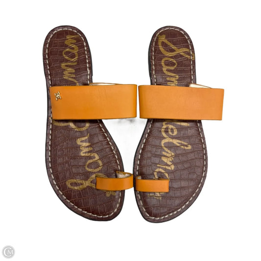 Sandals Flats By Sam Edelman In Brown & Orange, Size: 9