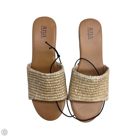 Sandals Heels Block By Ana In Brown, Size: 8.5