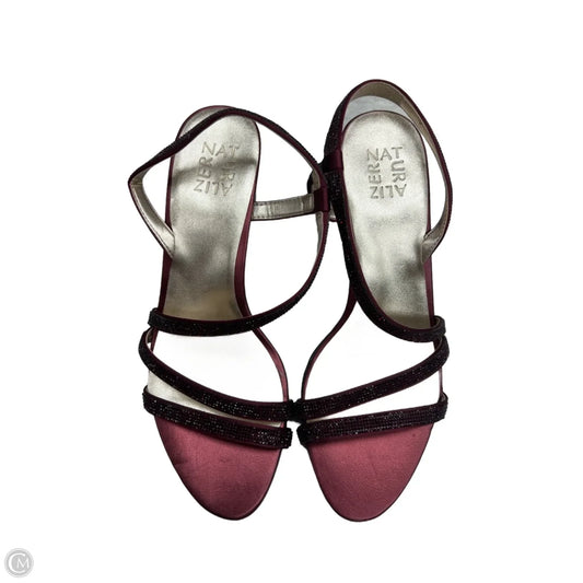 Sandals Heels Block By Naturalizer In Gold & Purple, Size: 9