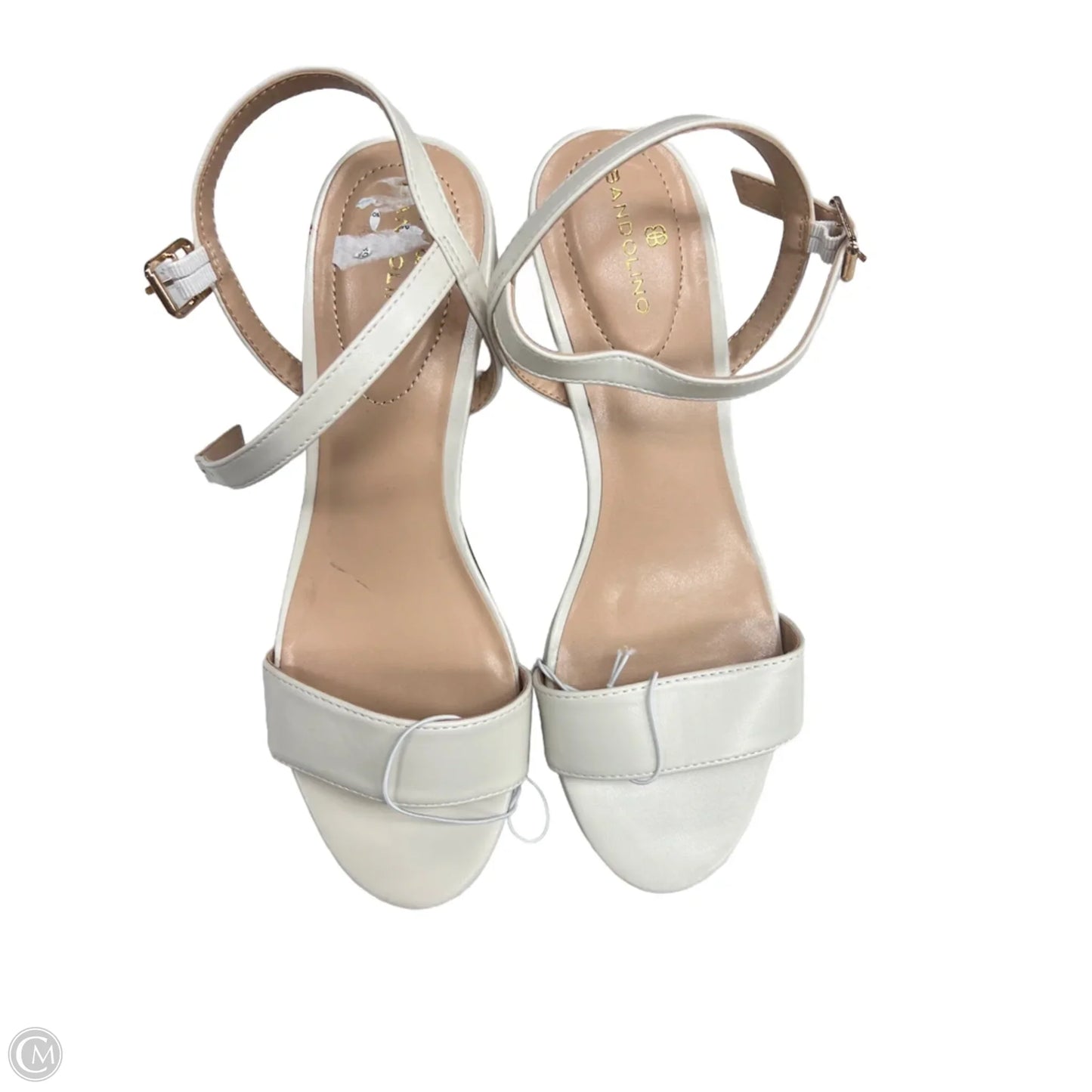 Sandals Heels Block By Bandolino In White, Size: 8.5