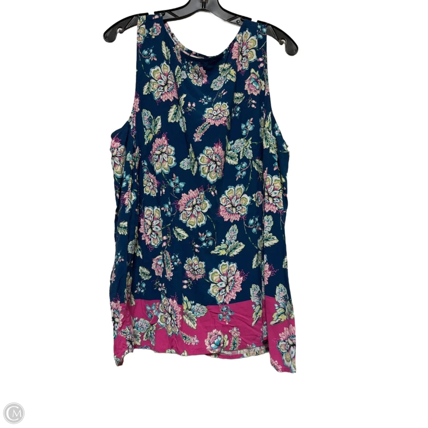 Top Sleeveless By J. Jill In Floral Print, Size: Xl