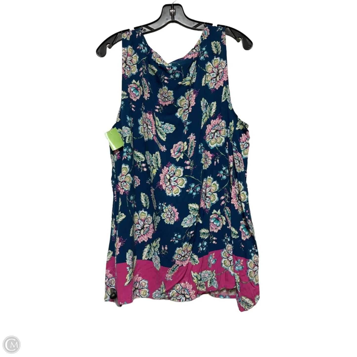 Top Sleeveless By J. Jill In Floral Print, Size: Xl