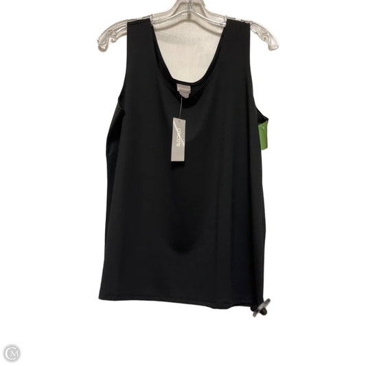 Top Sleeveless By Chicos In Black, Size: L