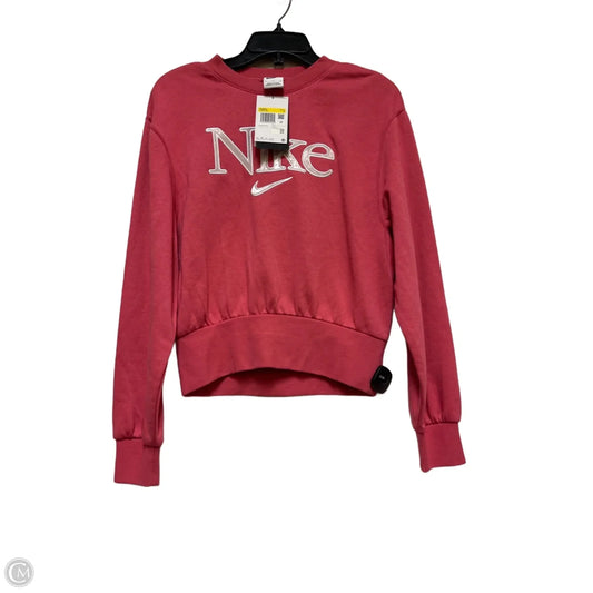 Sweatshirt Crewneck By Nike Apparel In Pink, Size: S