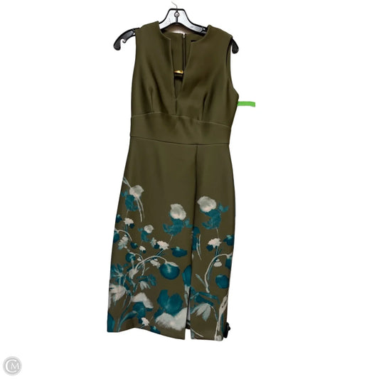 Dress Casual Midi By Donna Karan In Green, Size: S