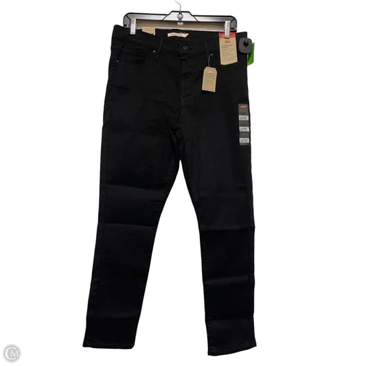 Jeans Skinny By Levis In Black Denim, Size: 10