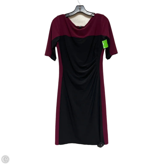 Dress Casual Short By Lauren By Ralph Lauren In Black & Purple, Size: M