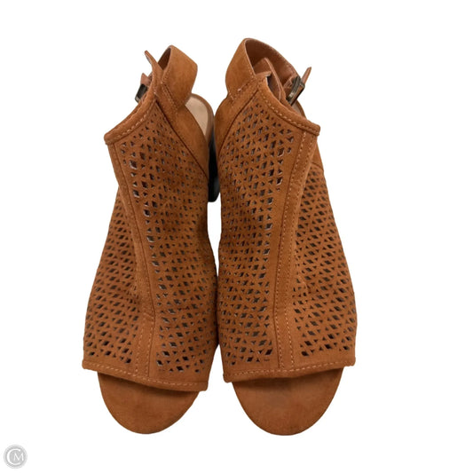 Sandals Heels Block By Loft In Brown, Size: 7